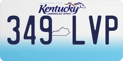 KY license plate 349LVP