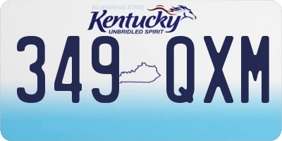 KY license plate 349QXM