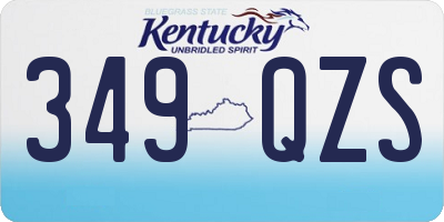 KY license plate 349QZS