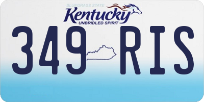 KY license plate 349RIS