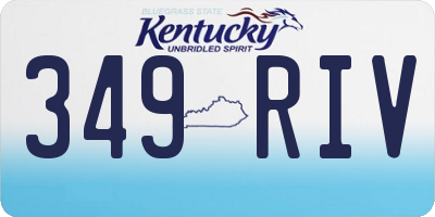 KY license plate 349RIV