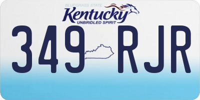 KY license plate 349RJR