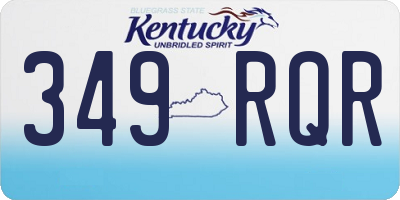 KY license plate 349RQR