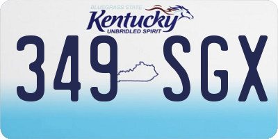 KY license plate 349SGX