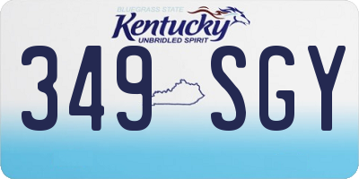 KY license plate 349SGY