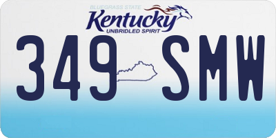 KY license plate 349SMW