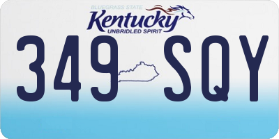 KY license plate 349SQY