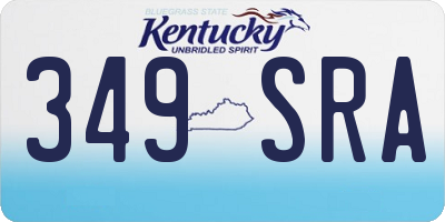 KY license plate 349SRA