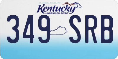 KY license plate 349SRB