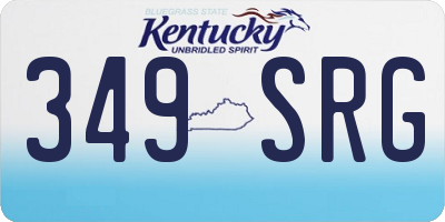 KY license plate 349SRG