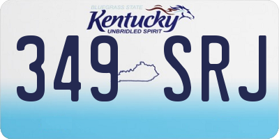 KY license plate 349SRJ