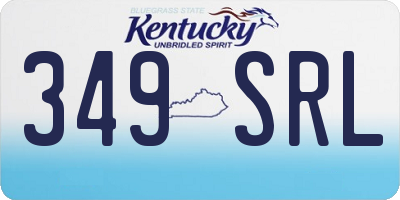 KY license plate 349SRL