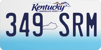 KY license plate 349SRM