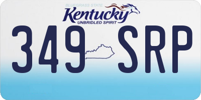 KY license plate 349SRP