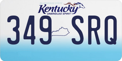 KY license plate 349SRQ