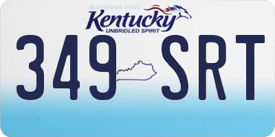KY license plate 349SRT