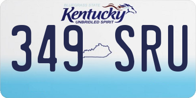 KY license plate 349SRU
