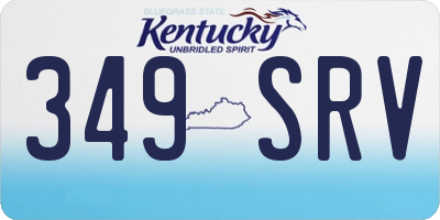 KY license plate 349SRV