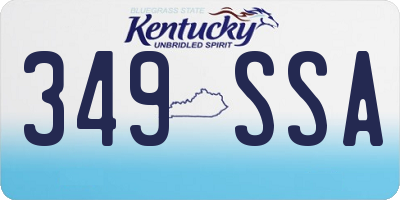 KY license plate 349SSA