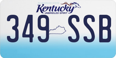 KY license plate 349SSB