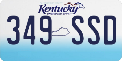 KY license plate 349SSD