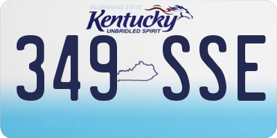 KY license plate 349SSE