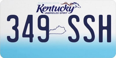 KY license plate 349SSH