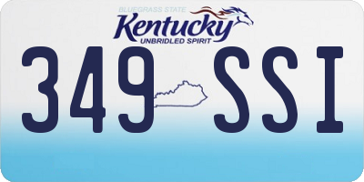 KY license plate 349SSI