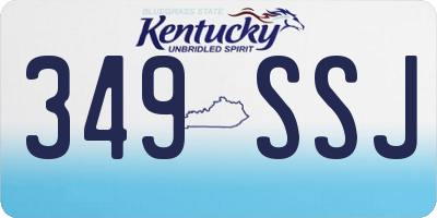 KY license plate 349SSJ