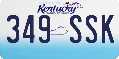 KY license plate 349SSK