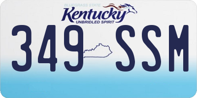KY license plate 349SSM