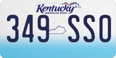 KY license plate 349SSO