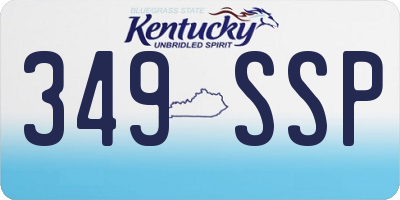 KY license plate 349SSP