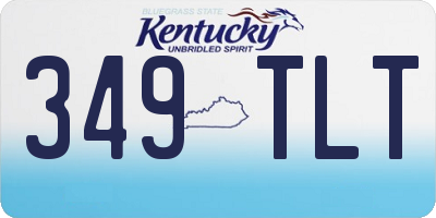 KY license plate 349TLT