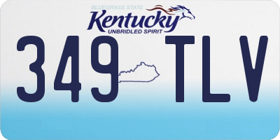 KY license plate 349TLV