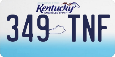KY license plate 349TNF