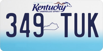KY license plate 349TUK