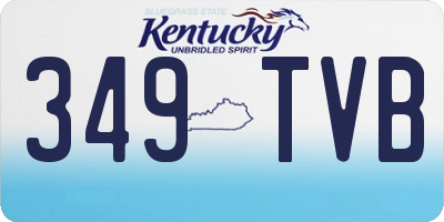 KY license plate 349TVB