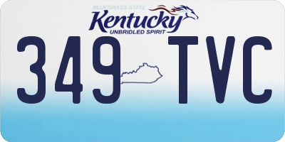 KY license plate 349TVC