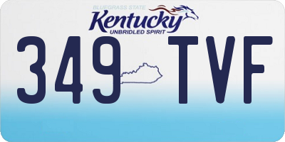 KY license plate 349TVF