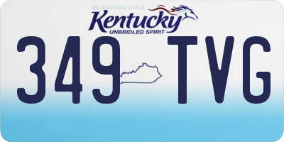 KY license plate 349TVG