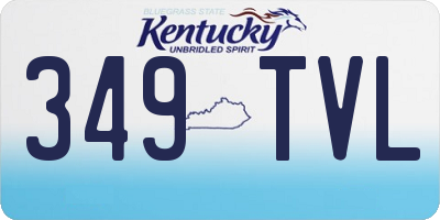 KY license plate 349TVL
