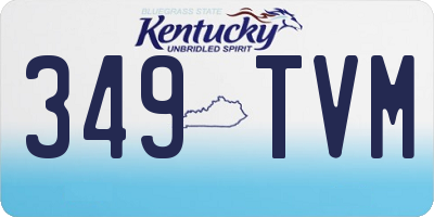 KY license plate 349TVM