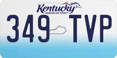 KY license plate 349TVP