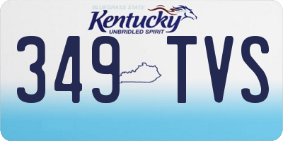KY license plate 349TVS