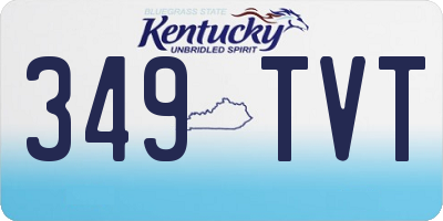KY license plate 349TVT