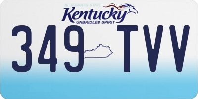 KY license plate 349TVV