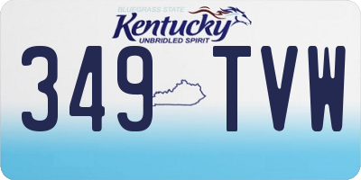 KY license plate 349TVW