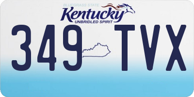 KY license plate 349TVX