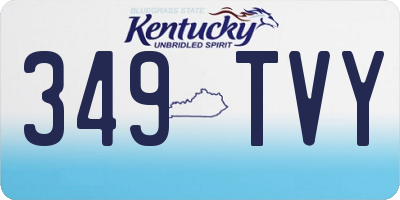 KY license plate 349TVY
